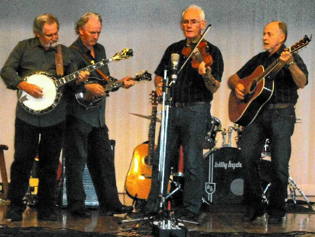 ON SONG: The Blue Grass Boys perform at the Country Showcase in Allora last weekend.